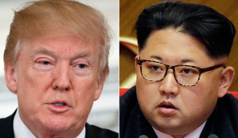 North Korea US Summit Sites, trump-kim-combined-ap