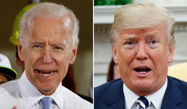 President Trump hit back at Biden, saying the former vice-president is "trying to act like a tough guy" | ANI
