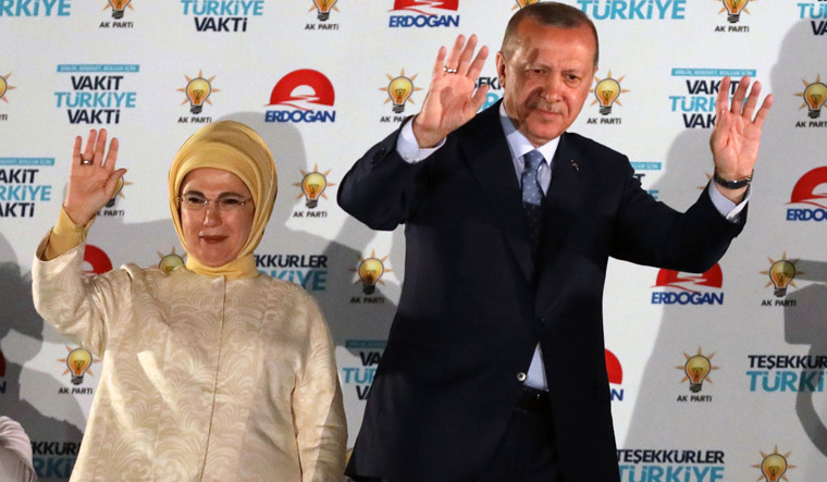 Erdogan and wife