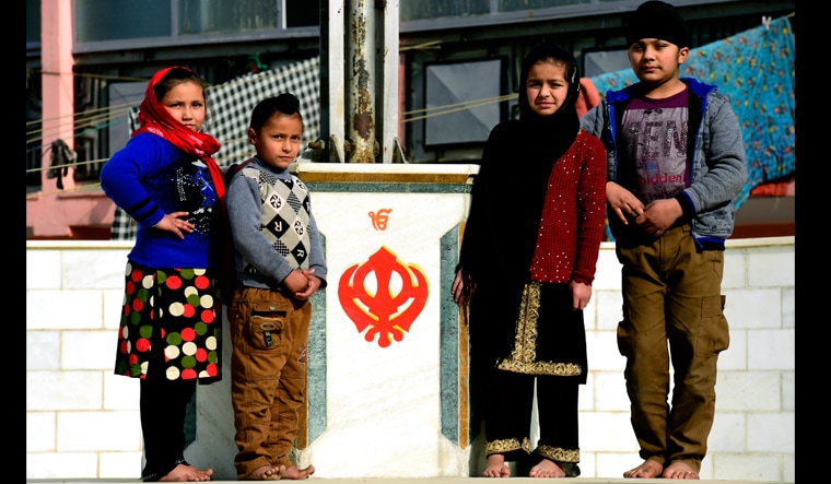 Children gather at one of the Gurudwaras in Afghanistan | Sanjoy Ghosh