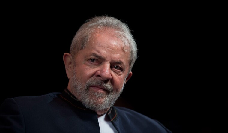 (FILE) Brazilian former president Luiz Inacio Lula da Silva reacts during a meeting with artists at Oi Casa Grande Theater in Rio de Janeiro, Brazil | AFP