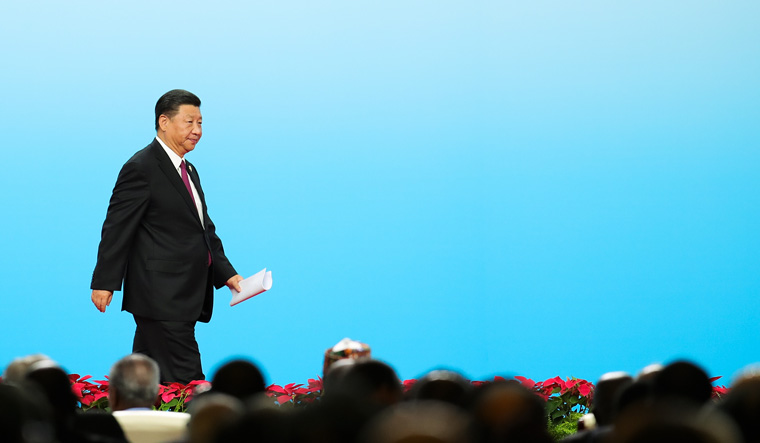 China's President Xi Jinping attends the opening ceremony of the of high-level dialogue between Chinese and African leaders and business and industry representatives ahead of the 6th Forum of China-Africa Cooperation at the Beijing National Convention Centre in Beijing on Monday