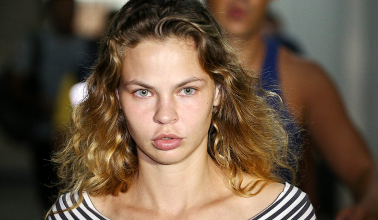 Anastasia Vashukevich, Belarusian model and escort, at Chonburi Immigration in Pattaya | Reuters