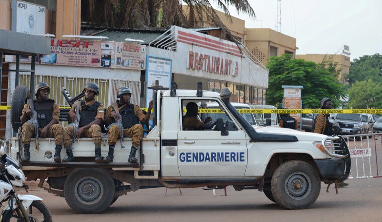 Security forces deploy to secure the area after an overnight attack on a restaurant in the Burkina Faso capital Ouagadougou | Reuters