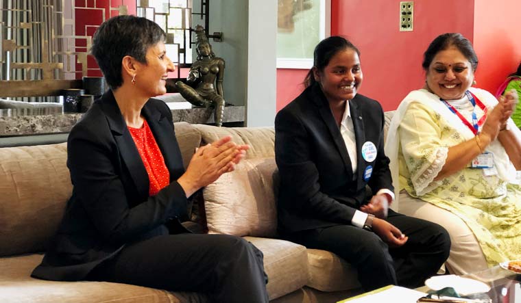 Australian High Commissioner Harinder Sidhu and 20-year-old Anjali