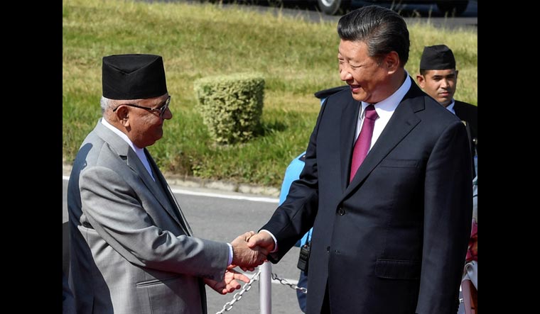 Nepal-PM-KP-Oli-Xi-Jinping-Reuters
