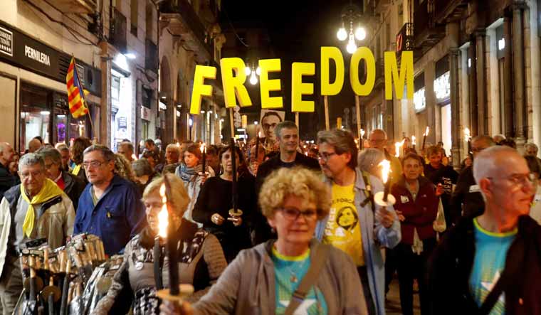 SPAIN-POLITICS/CATALONIA-PROTESTS