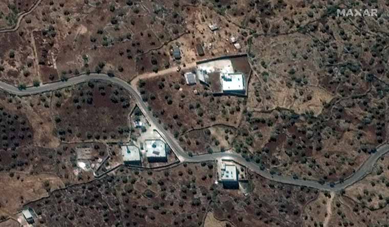 Satellite view of residence of al-Baghdadi
