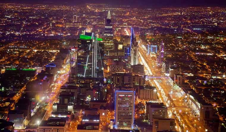 An aerial view of Riyadh city is seen from Mamlaka tower, a 99-story skyscraper | AP