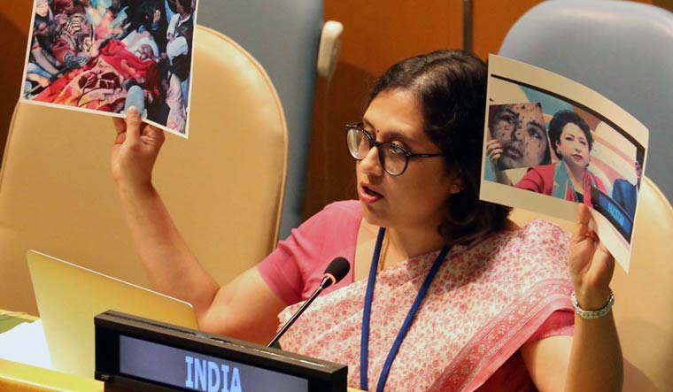 First Secretary in India's Permanent Mission to the UN Paulomi Tripathi | Twitter