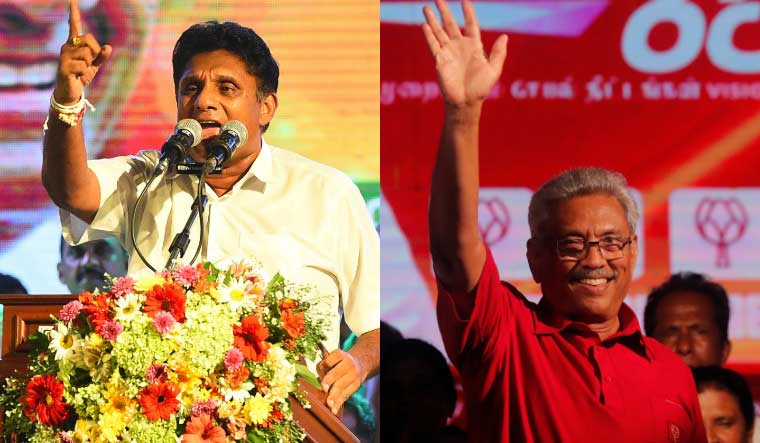Sajith Premadasa | AFP; Gotabaya Rajapaksa | AP