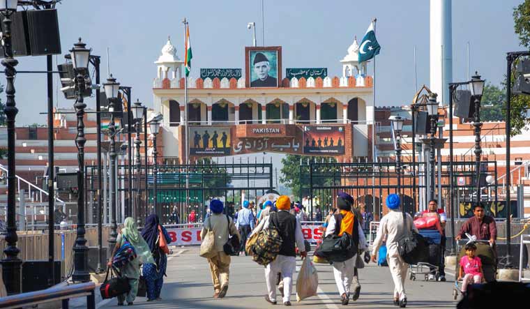 Sikh devotees leave for Pakistan via Attari-Wagah border to celebrate the 550th birth anniversary of Guru Nanak Dev ji at Gurdwara Darbar Sahib Kartarpur, at Attari about 35km from Amritsar | PTI