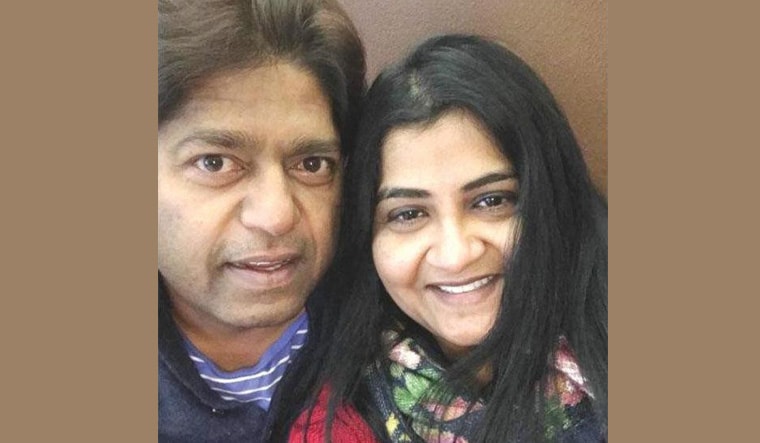 Narsan Lingala with girlfriend Sandya Reddy