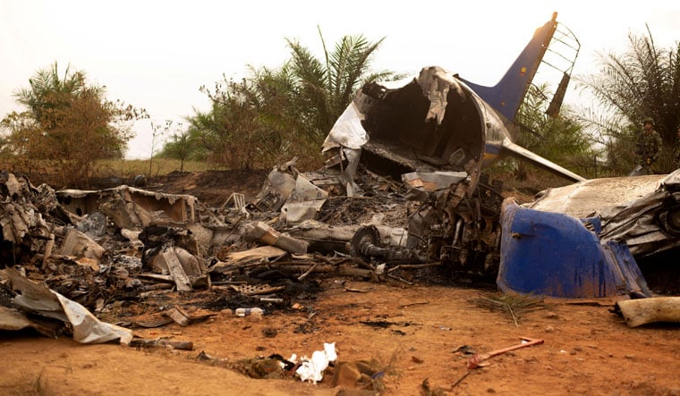 Wreckage of the Douglas DC-3 passenger aircraft that crashed | Reuters