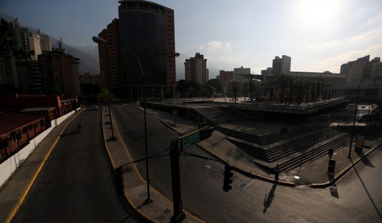 Commercial area during a blackout in Caracas, Venezuela | Reuters