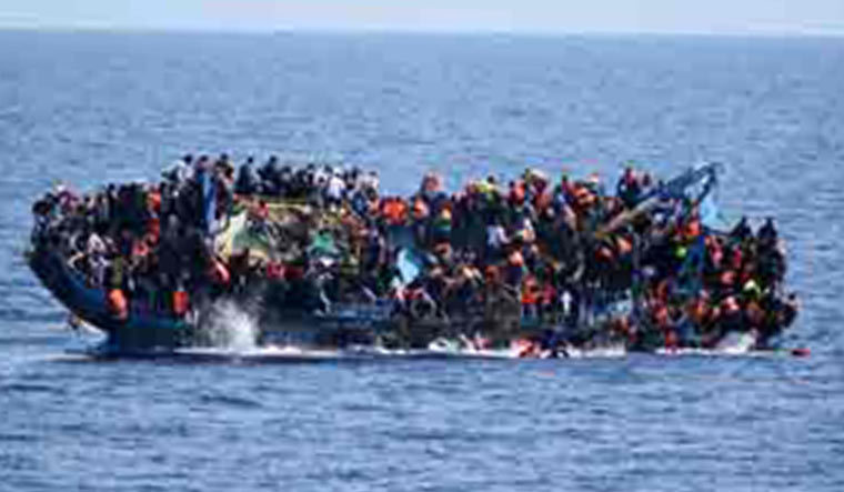 Immigration boat to Europe