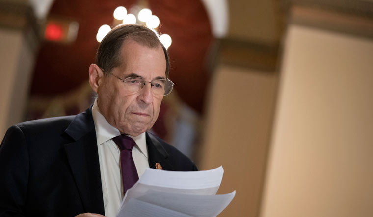 House Judiciary Committee Chairman Jerrold Nadler, D-N.Y., prepares for a tv news interview at the Capitol in Washington | AP