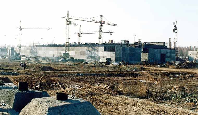 The Fissile Material Storage Facility (FMSF) at the Mayak nuclear facility in Russia, the probable source of the nuclear leak US Army, Public Domain
