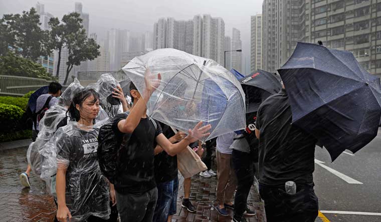 Hong Kong issues cyclone signal 8, braces for Typhoon Wipha