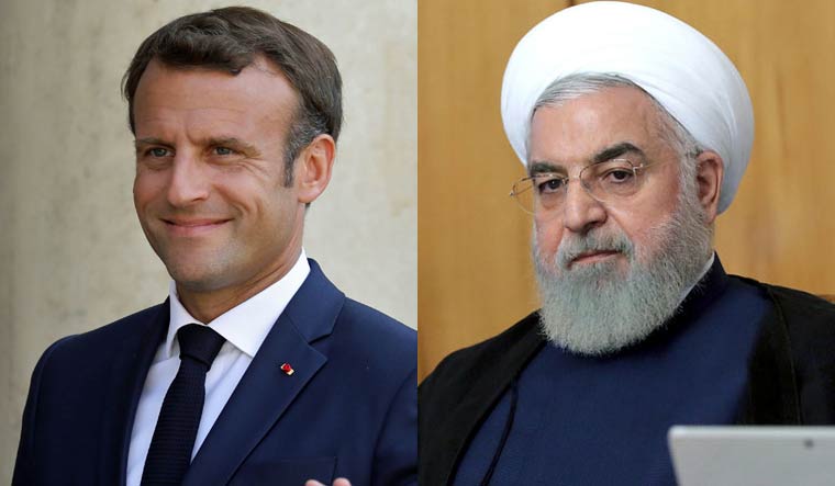 French President Emmanuel Macron | AFP, Iranian President Hassan Rouhani | AFP