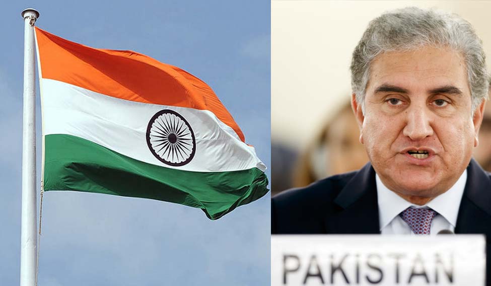 Representational image: Indian flag on the left and the Pakistan foreign minister Shah Mohammed Qureshi on the right | AFP, AP