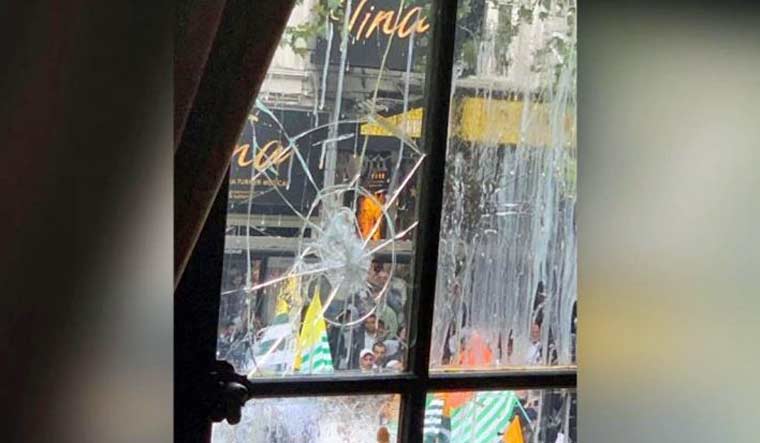 Building of the Indian High Commission in London after Pakistani protesters vandalised it | Twitter