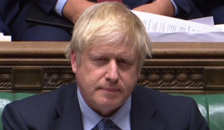 Boris Johnson in Parliament Brexit AFP PRu