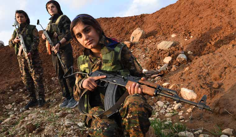 A group of Kurdish women fighters in Syria | Bhanu Prakash Chandra