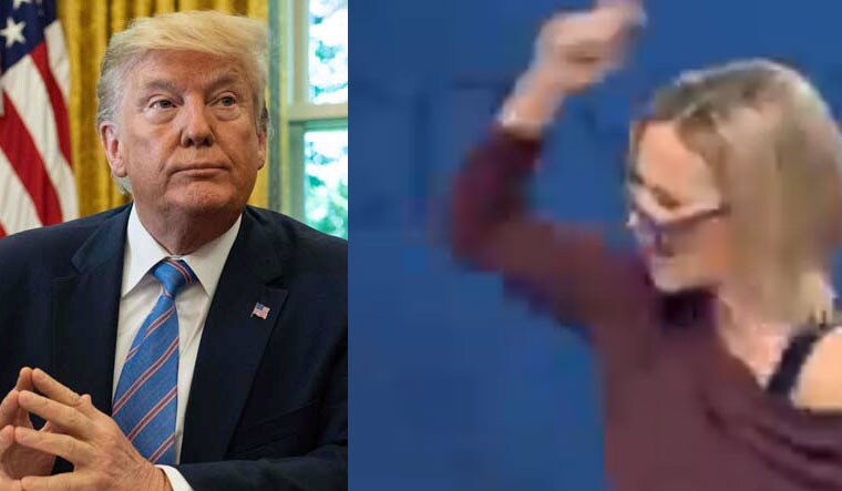 Collage: US President Donald Trump and spiritual guide Paula White | Screengrab from video shared by Right Wing Watch