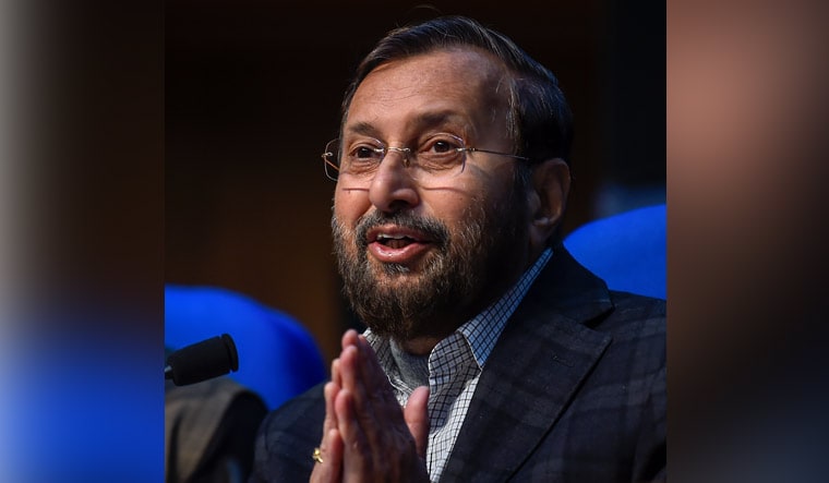 Information and Broadcasting Minister Prakash Javadekar addresses a curtain-raiser press conference on the 13th Session of The Conference of the Parties (CoP) | PTI