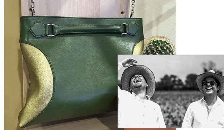 A bag made from Desserto leather, farmers Adrián López Velarde and Marte Cázarez | Instagram