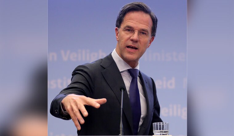 Dutch Prime Minister Mark Rutte speaks during his news conference with newly appointed Health Minister Hugo De Jonge | Reuters