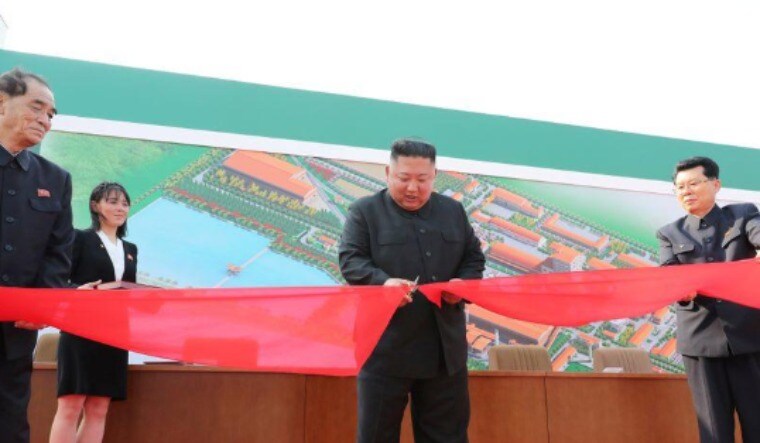 Kim Jong Un attends the completion of a fertiliser plant, together with his younger sister Kim Yo Jong | KCNA via Reuters