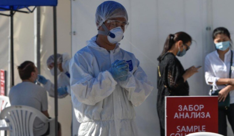 A COVID-19 testing facility at Almaty in Kazakhstan | Reuters