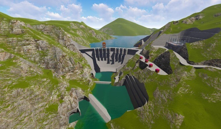 A computer-generated image of the Azad Pattan dam | Via Twitter