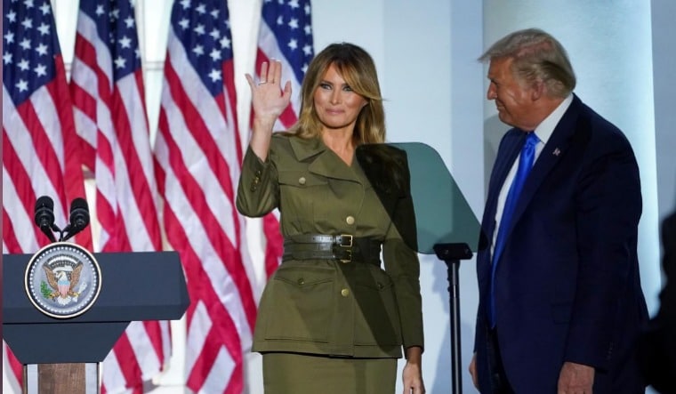 Melania Trump with US President Donald Trump at the RNC | Reuters