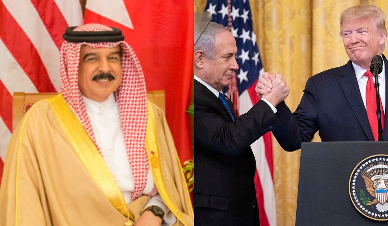 trump bahrain israel collage
