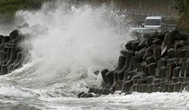 High waves triggered by Typhoon Haishen crash against the coast in Kagoshima, Kagoshima prefecture, in southwestern Japan | Reuters