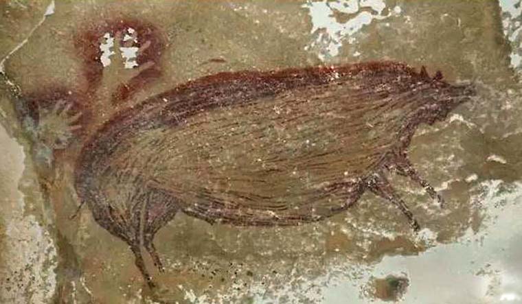45500-year-old cave painting | AFP