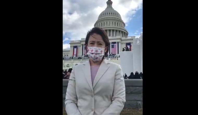 Taiwan’s de facto ambassador Bi-khim Hsiao posted a video of herself in front of the Capitol building 