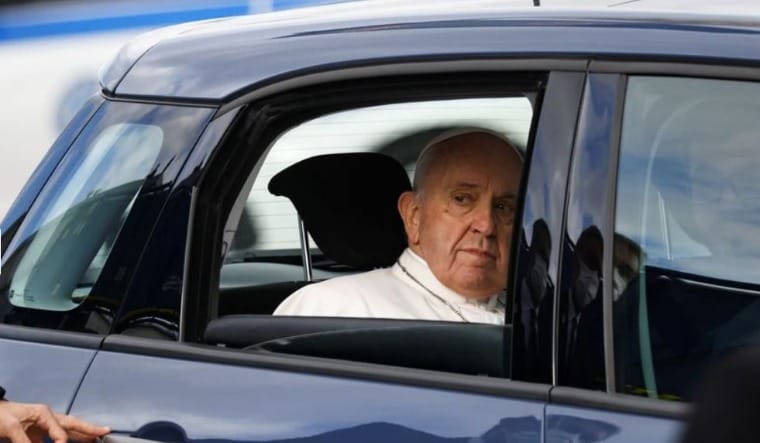 Pope Francis prepares to depart from the Athens International Airport, in Athens, Greece, December 6, 2021 | Reuters