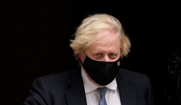 UK Prime Minister Boris Johnson outside his residence at 10 Downing Street | AP 