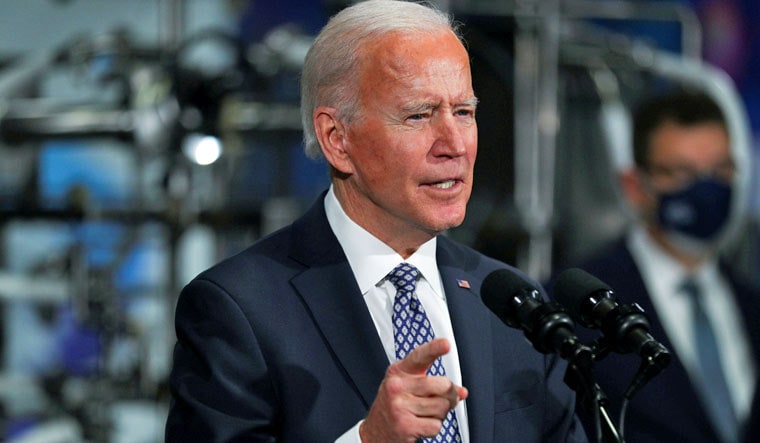 US. President Joe Biden speaks after a tour of a Pfizer manufacturing plant producing the coronavirus disease (COVID-19) vaccine in Kalamazoo, Michigan, US | Reuters