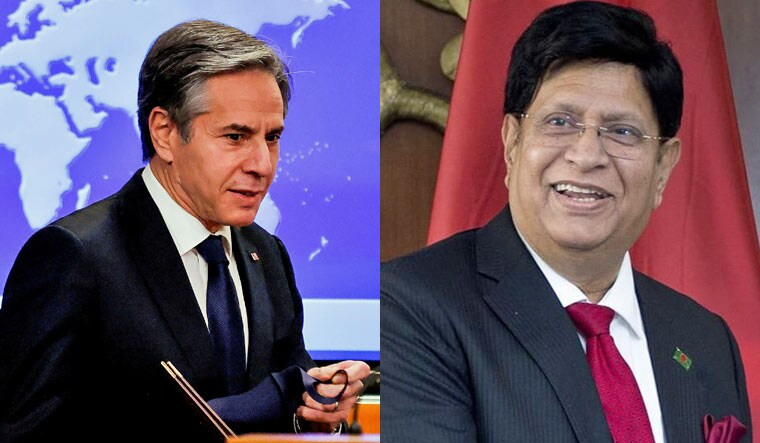 L-R: US Secretary of State Anthony Blinken | Reuters; Bangladesh Foreign Minister AK Abdul Momen | Facebook