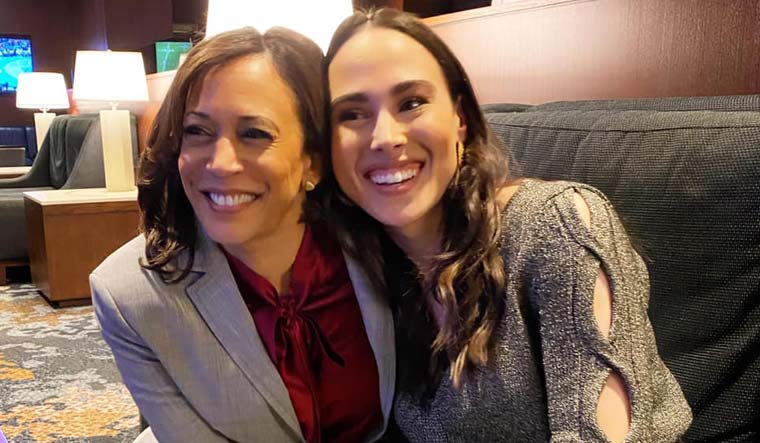 Meena Harris (right) with Kamala Harris | Facebook account of Meena Harris