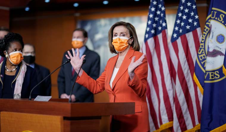 Speaker of the House Nancy Pelosi, D-Calif., holds a news conference on passage of gun violence prevention legislation, at the Capitol in Washington | AP
