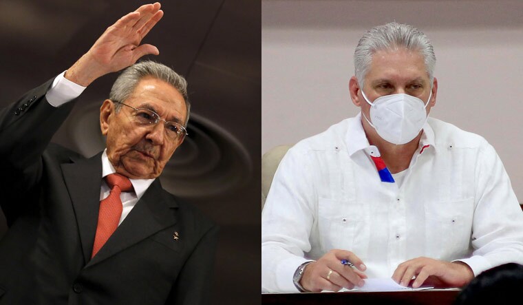 Former president of Cuba Raul Castro, current Cuban President Miguel Diaz-Canel | Reuters
