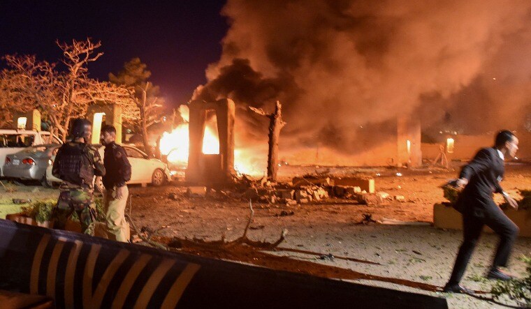 The bomb explosion site in Quetta | Reuters