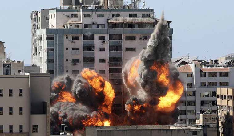 The al-Jalaa building in Gaza that housed several media organisations including the offices of the Associated Press and Al-Jazeera | AP