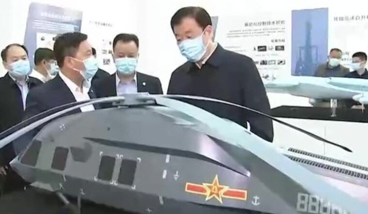 The image of the 'stealth' helicopter model at  China Helicopter Research and Development Institute | Via Twitter